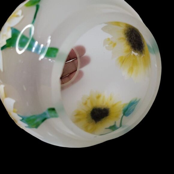 Vintage Round Glass Handpainted Candle Holder Lantern - Picture 9 of 12